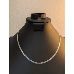 925 Sterling Silver High Shine 1/8" Wide Herringbone Chain 20.5" Necklace